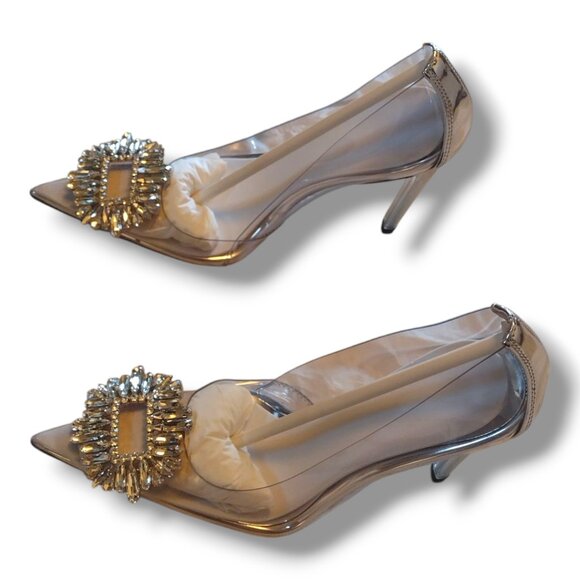 Good American Cinderella Rhinestone Heels - Picture 6 of 9